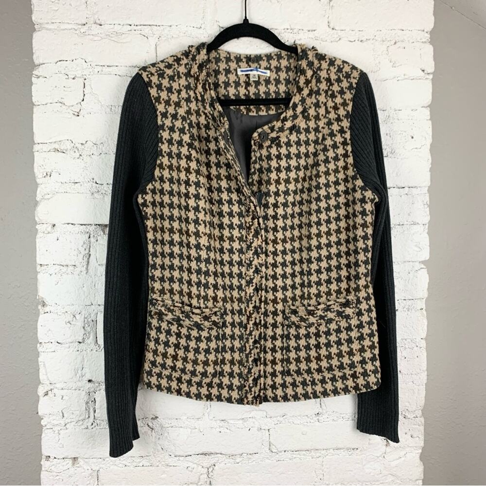 Cabi Houndstooth Mixer Tweed Knit Jacket Coat 12